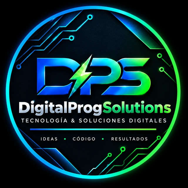 Logotipo de DigitalProgSolutions: Tecnología y Soluciones Digitales
